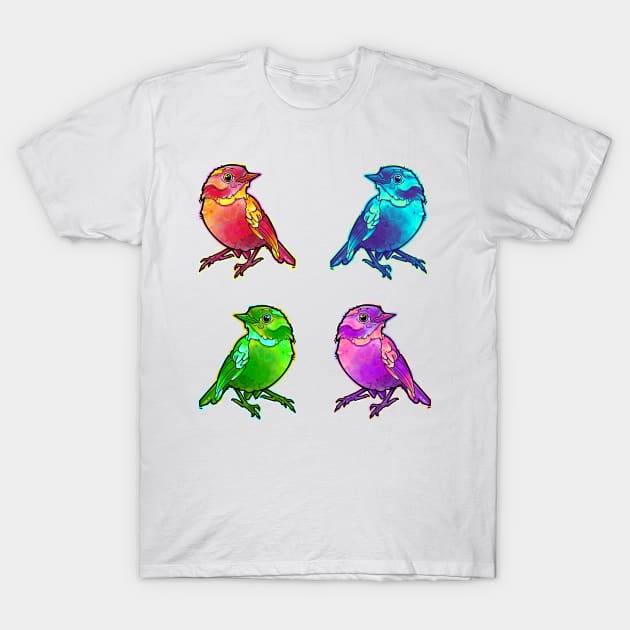 cute birds sticker pack collection T-Shirt by weilertsen